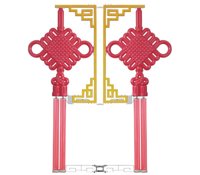 MB型發(fā)光支架中國結燈 路燈桿中國結燈掛飾