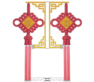 MB型發(fā)光支架帶雙喜字中國結燈